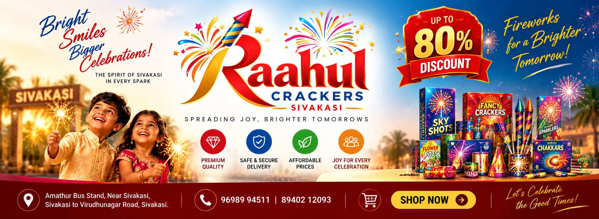 Raahul Crackers — Premium crackers from Sivakasi